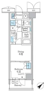 パークアクシス品川南大井パークフロント【5階】の間取り