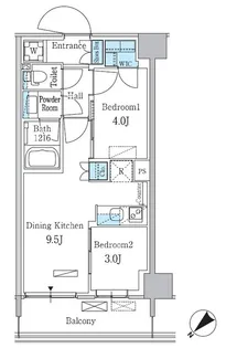 パークアクシス品川南大井パークフロント【6階】の間取り