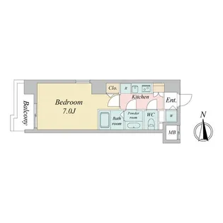 ドゥーエ蒲田【8階】の間取り