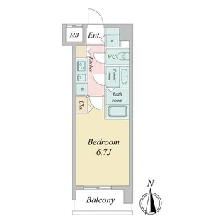 ドゥーエ蒲田【2階】の間取り