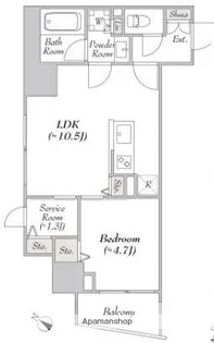 ルミーク北品川【703号室】の間取り