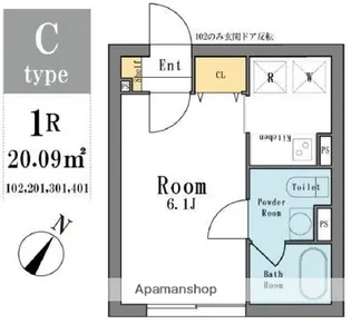 LEGALAND不動前ANNEX【1階】の間取り