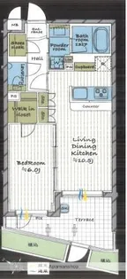 ブリリアントコート西大井【1階】の間取り