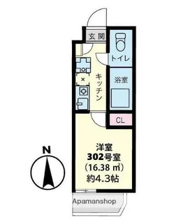 スマートVILLA戸越【3階】の間取り