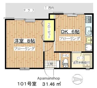 東京都品川区西品川3丁目【アパート】の間取り