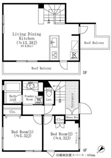 ASTILE目黒不動前【4階】の間取り