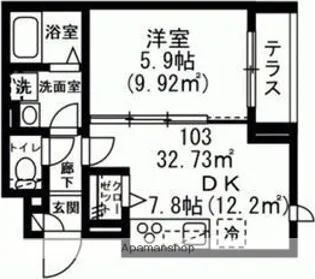 DーPESCE(ディー ペッシェ)【1階】の間取り