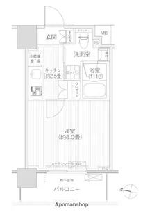 コスモグランス南品川【211号室】の間取り