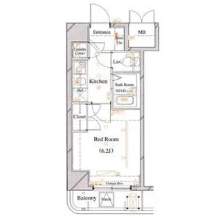 CYNTHIA FOURーD GOTANDAーWEST【3階】の間取り