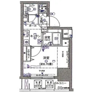 シンシア蒲田ステーションプラザ【10階】の間取り