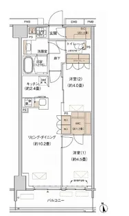 プライムネクサス大森北【8階】の間取り