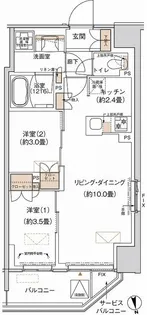 プライムネクサス大森北【2階】の間取り