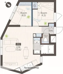 目黒レーベル【2階】の間取り