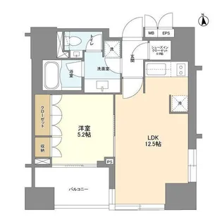 ラサンテ麻布十番【10階】の間取り