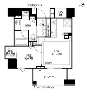 ザ・パークハウス目黒本町【3階】の間取り