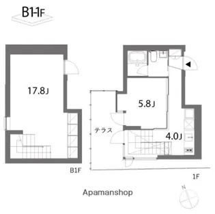 武蔵小山.HILLZ【1階】の間取り