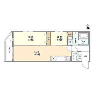 パルムクレスト武蔵小山 サウス棟【2階】の間取り