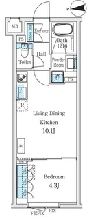 STANDZ柿の木坂【2階】の間取り