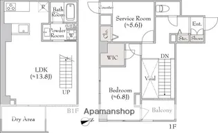 ミリアレジデンス白金台【1階】の間取り