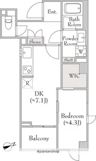 ミリアレジデンス白金台【308号室】の間取り