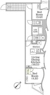 BRICK RESIDENCE 目黒本町【1階】の間取り