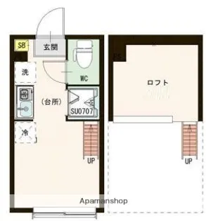 アンソレイユ中延【1階】の間取り