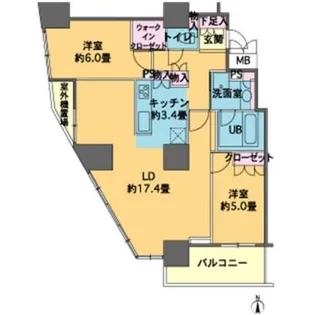 カスタリアタワー品川シーサイド【9階】の間取り