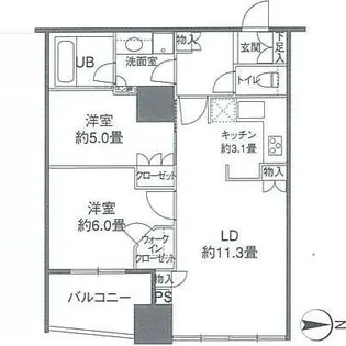 カスタリアタワー品川シーサイド【17階】の間取り