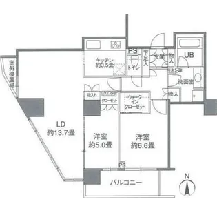 カスタリアタワー品川シーサイド【19階】の間取り