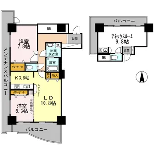 品川シーサイドビュータワー Ⅱ【13階】の間取り