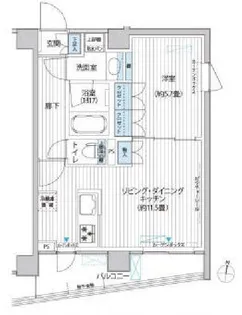 カスタリア目黒平町【0201号室】の間取り
