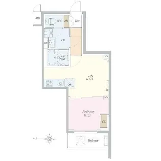 ロイジェント山王【8階】の間取り