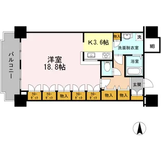 品川シーサイドビュータワー Ⅰ【25階】の間取り