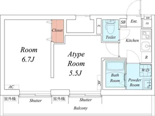 Mー1 TOKYO 東六郷【1階】の間取り