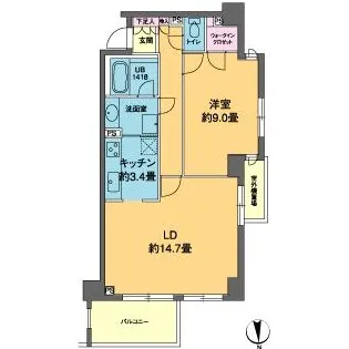 カスタリア高輪【2階】の間取り