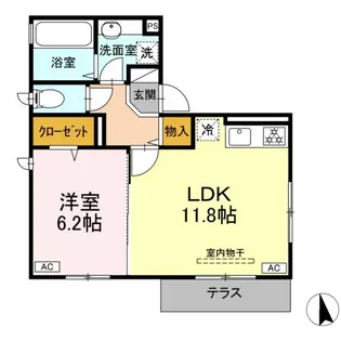 UME ET OLIVE【1階】の間取り