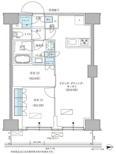 パークアクシス品川天王洲アイル【8階】の間取り