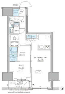 パークアクシス品川天王洲アイル【11階】の間取り