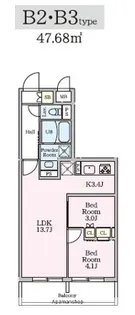 リビオメゾン大岡山【202号室】の間取り