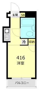 スカイコート品川第二【4階】の間取り