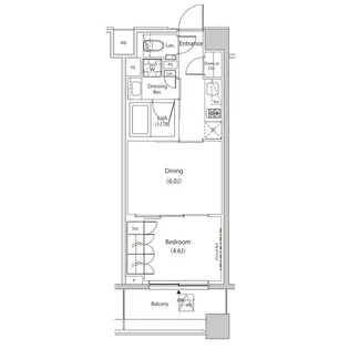 ザ・パークハビオ目黒プレイス【5階】の間取り