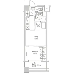 ザ・パークハビオ目黒プレイス【7階】の間取り