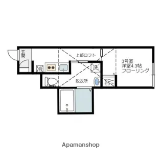 デュ セレスト蒲田【203号室】の間取り