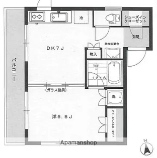 S−FLAT高輪台【201号室】の間取り