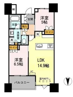 プレミスト北品川【3階】の間取り