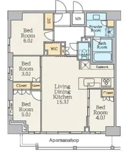 クレストコート池上【14階】の間取り