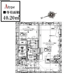 レピュア目黒本町レジデンス【4階】の間取り