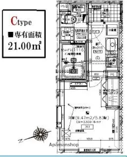 レピュア目黒本町レジデンス【2階】の間取り