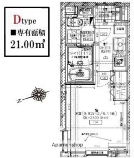 レピュア目黒本町レジデンス【2階】の間取り