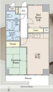 蓮沼パークハイツ【3階】の間取り